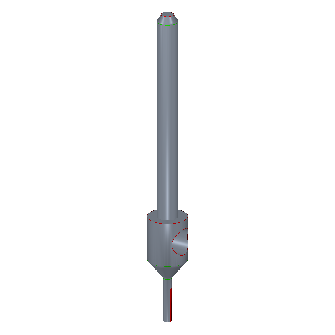 3D CAD model of a machined surgical component
