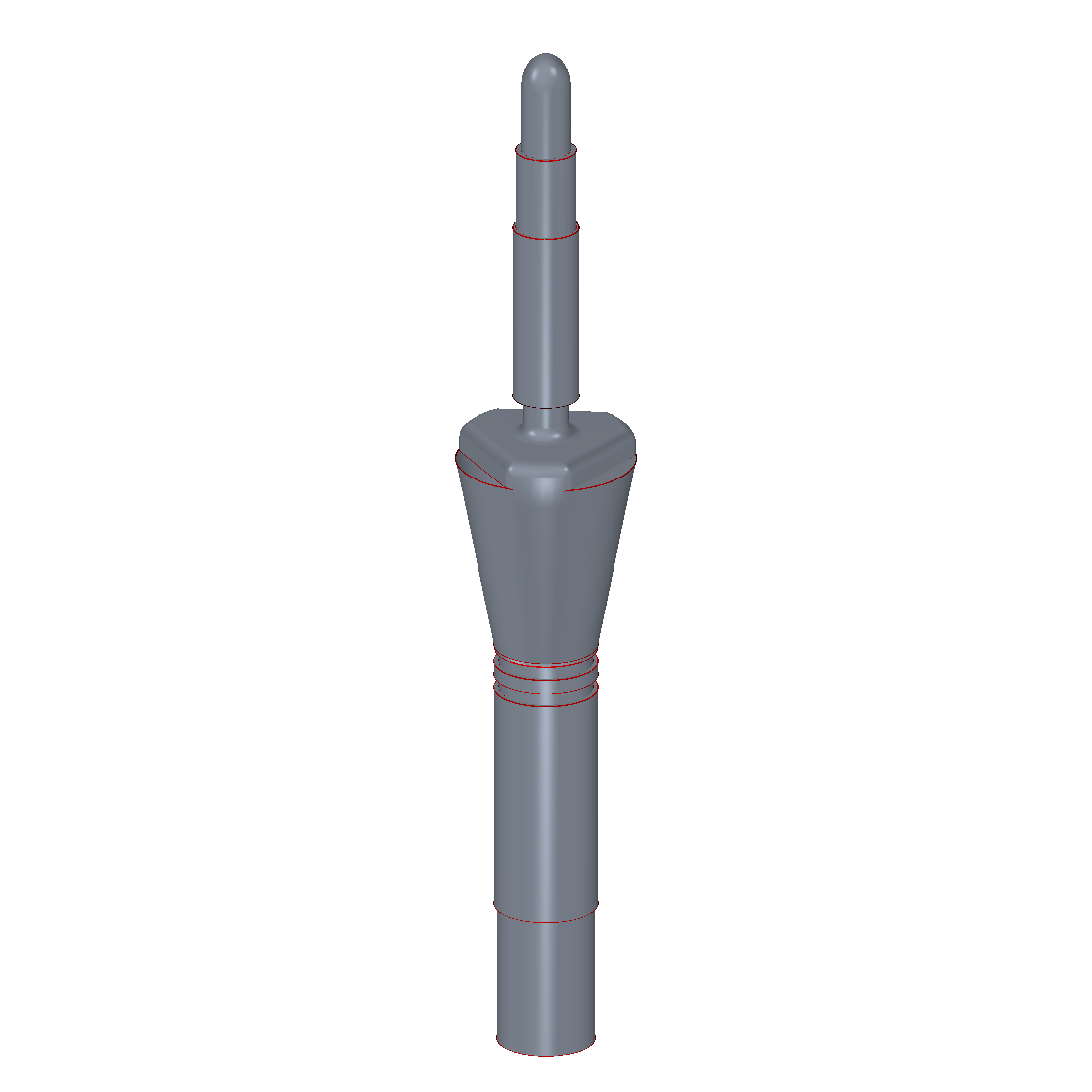 3D CAD model of a machined component