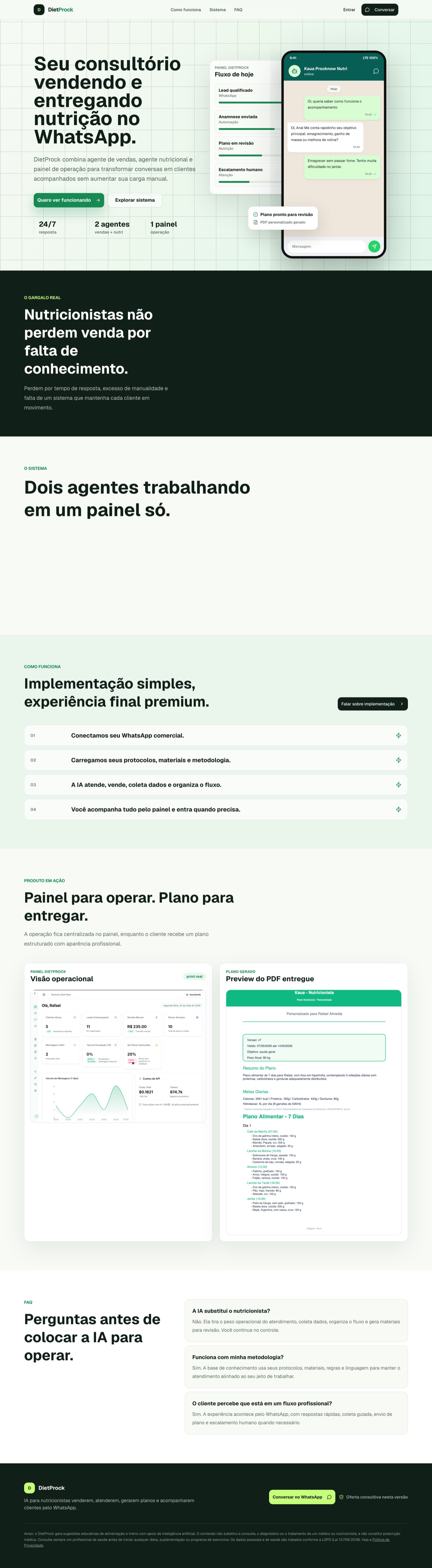 DietProck landing page